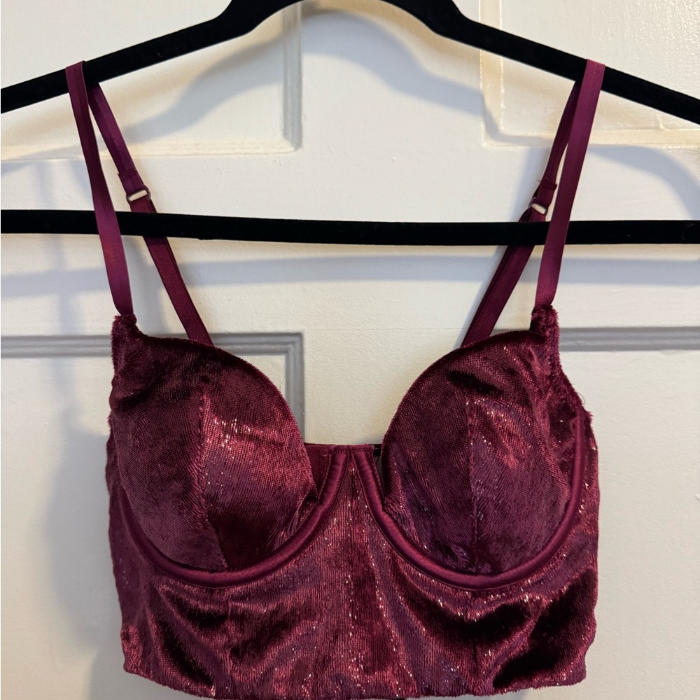 Velvet Burgundy Bralette